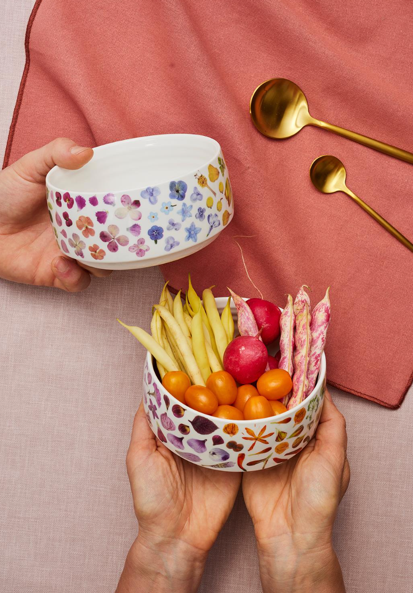 Sunny Day Stackable Bowls Set x 2 - Flower Rainbow | Angus & Celeste