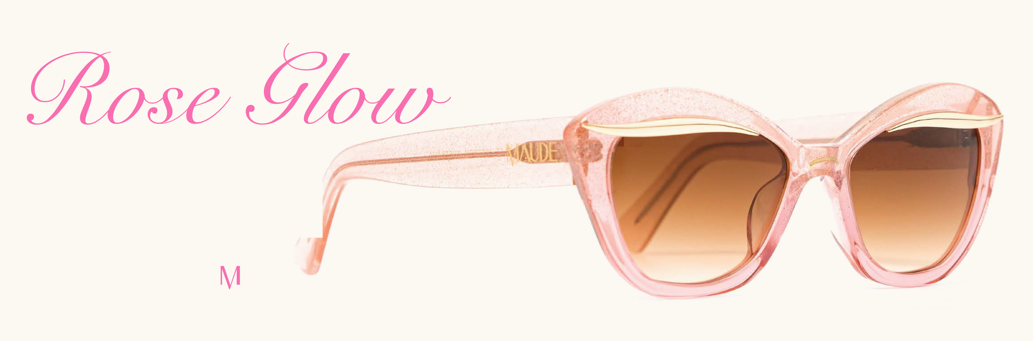 ROSE GLOW Sunglasses - Pink Glitter Ombre. | Maude Studio