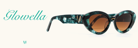 GLOWELLA Sunglasses - Emerald Mottled Glitter | Maude Studio