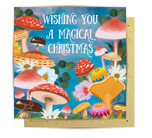 Greeting Card Bush Party Mushrooms | La La Land