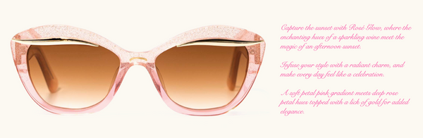 ROSE GLOW Sunglasses - Pink Glitter Ombre. | Maude Studio