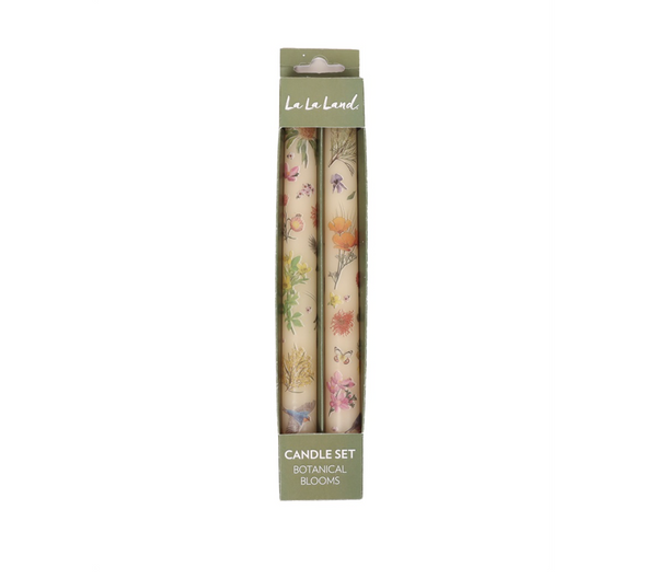 Tapered Candle Set Botanical Blooms | La La Land
