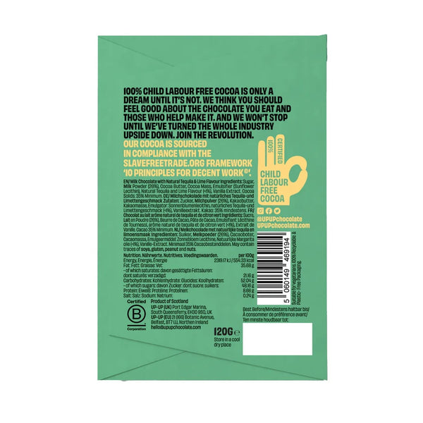 UP UP Tequila & Lime 120G | Up Up Chocolate