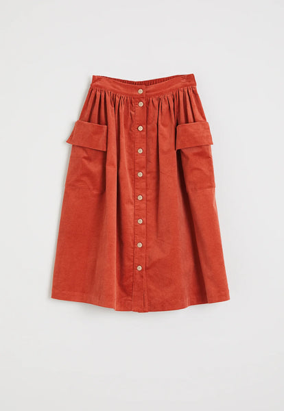 Adi Button Skirt | Nancybird | Burnt Orange