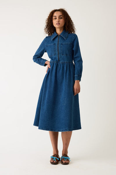 Myra Dress - Dark Wash | Nancybird