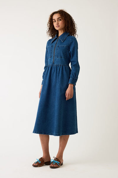 Myra Dress - Dark Wash | Nancybird