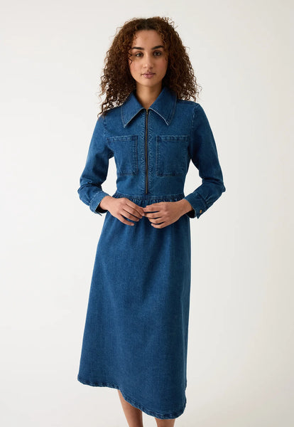 Myra Dress - Dark Wash | Nancybird