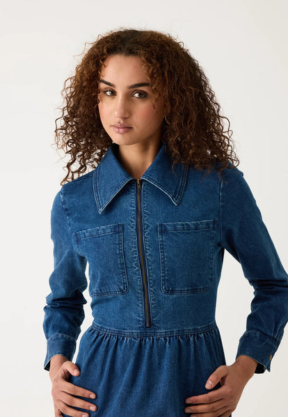 Myra Dress - Dark Wash | Nancybird