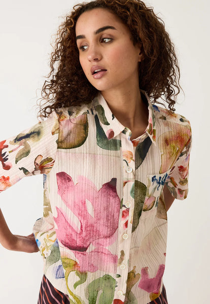 Summer Shirt - Watercolour Collage | Nancybird