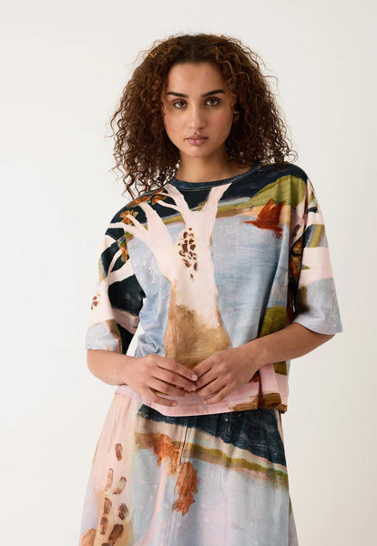 Tasmin Boxy Tee - Night Herrons | Nancybird