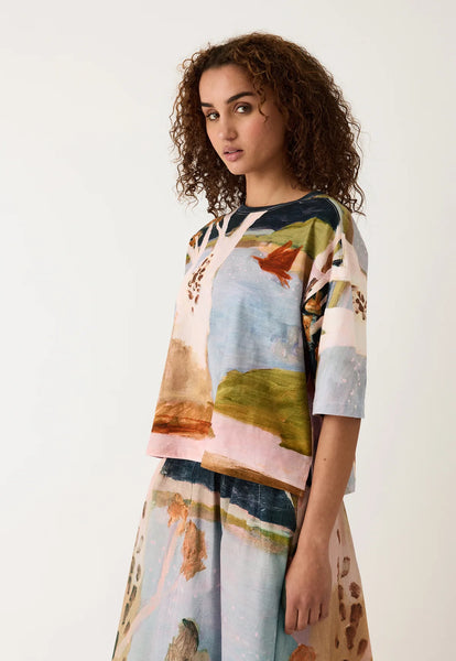 Tasmin Boxy Tee - Night Herrons | Nancybird