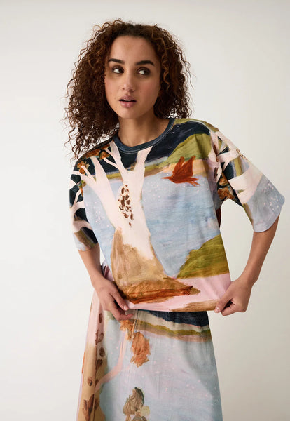 Tasmin Boxy Tee - Night Herrons | Nancybird