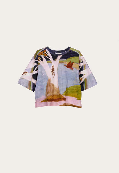Tasmin Boxy Tee - Night Herrons | Nancybird