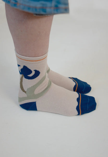 Socks - Blue Flower | Nancybird
