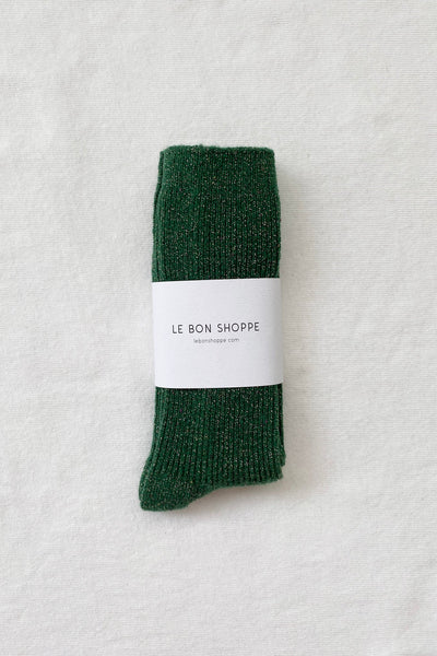 Winter Sparkle Socks - Evergreen | Le Bon Shoppe