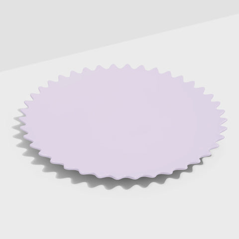 Ceramic Zigzag Plater | Lilac | Fazeek