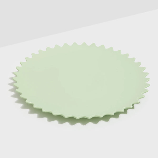 Ceramic Zigzag Plater | Mint | Fazeek