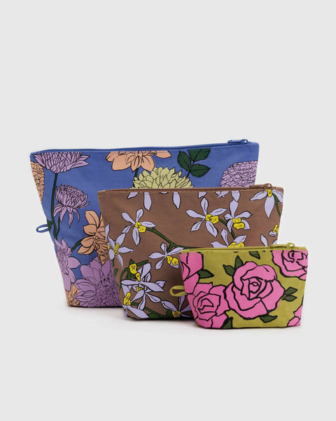 Baggu | Go Pouch Set | Garden Flowers