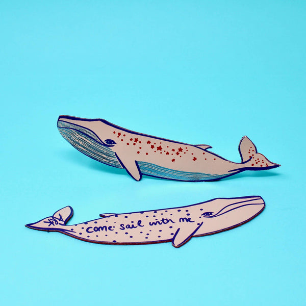 Whale 'Sail with Me' Bookmark | Ark Colour Design