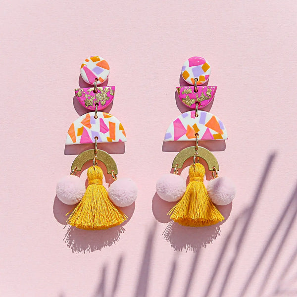 Mustard Pom Poms | Kingston Jewellery