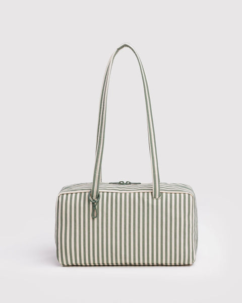 Baggu | Nylon Bowler Bag | Sage Stripe