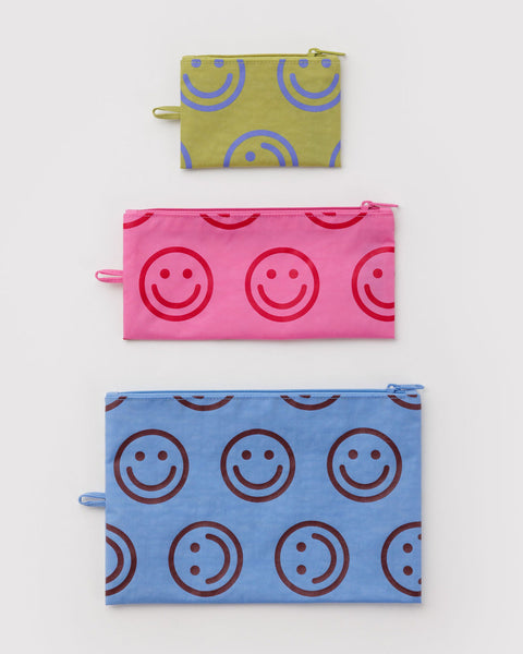 Baggu | Flat Pouch Set | Pop Happy Mix