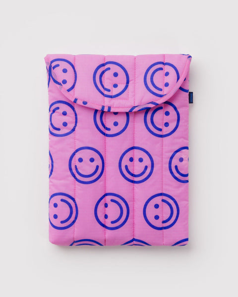 Baggu | Puffy Laptop Sleeve 13"/14" | Pop Pink Happy