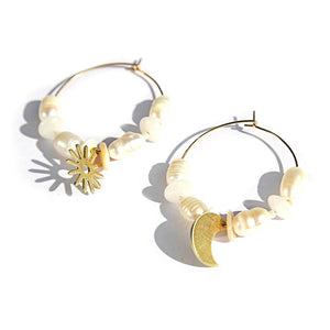 Large Sun and Moon Hoops | Kingston Jewellery