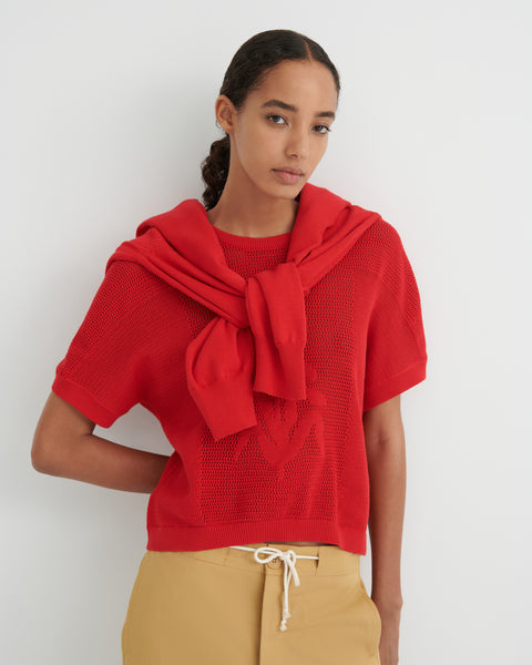 ARIEL TOP - Poppy Red | Kowtow