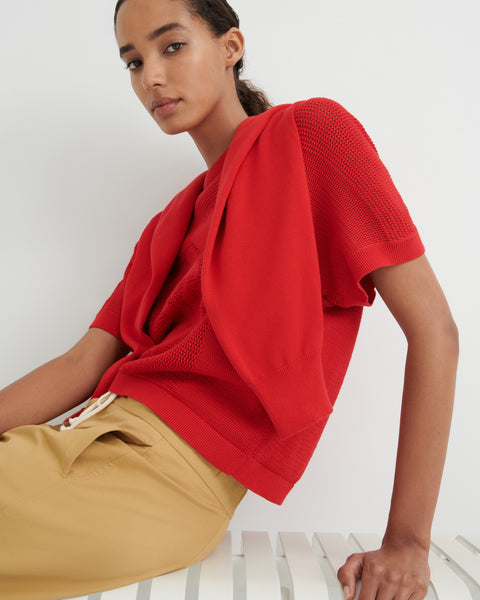 ARIEL TOP - Poppy Red | Kowtow