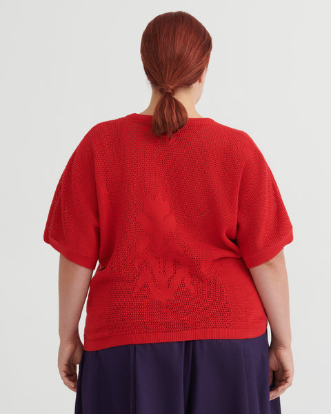 ARIEL TOP - Poppy Red | Kowtow