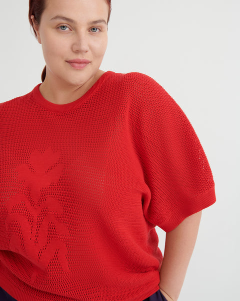 ARIEL TOP - Poppy Red | Kowtow