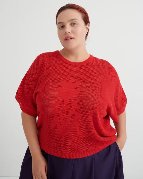 ARIEL TOP - Poppy Red | Kowtow