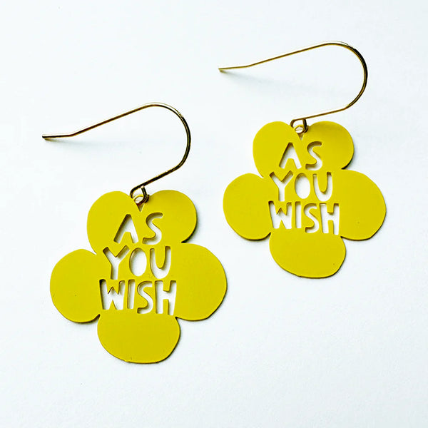 As You Wish earrings in Buttercup Yellow | Denzandco