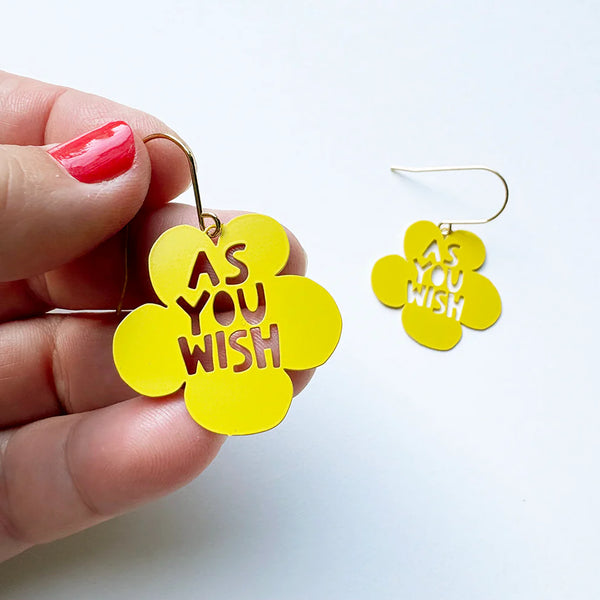 As You Wish earrings in Buttercup Yellow | Denzandco