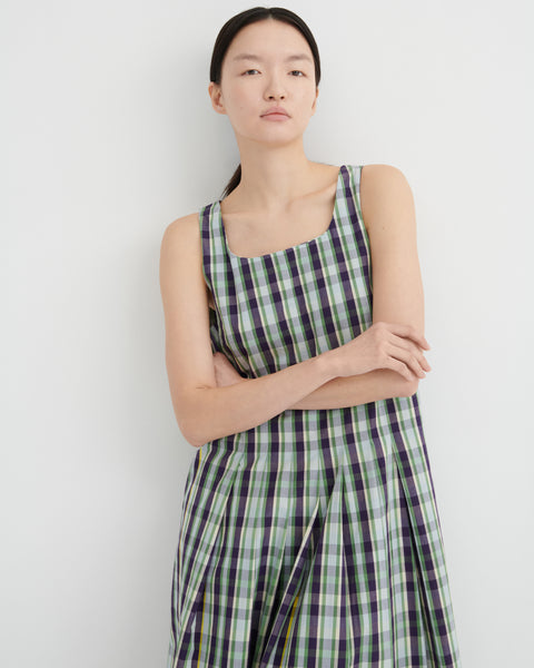 AUTHOR DRESS - Violet Check | Kowtow