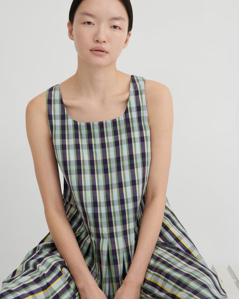 AUTHOR DRESS - Violet Check | Kowtow