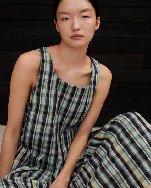 AUTHOR DRESS - Violet Check | Kowtow