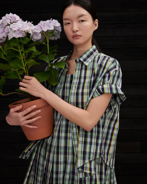 AUTHOR SHIRT - Violet Check | Kowtow