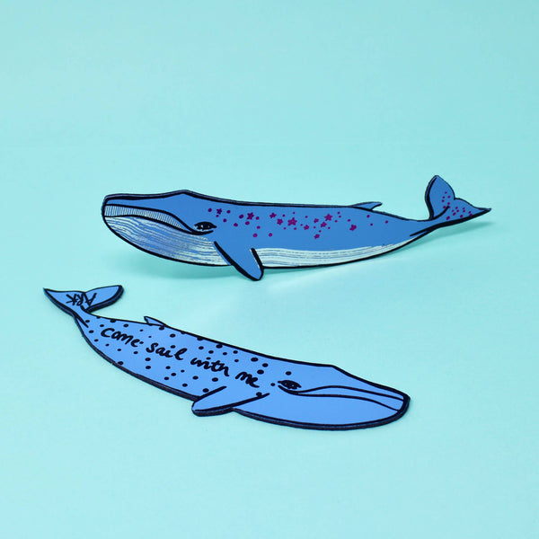 Whale 'Sail with Me' Bookmark | Ark Colour Design