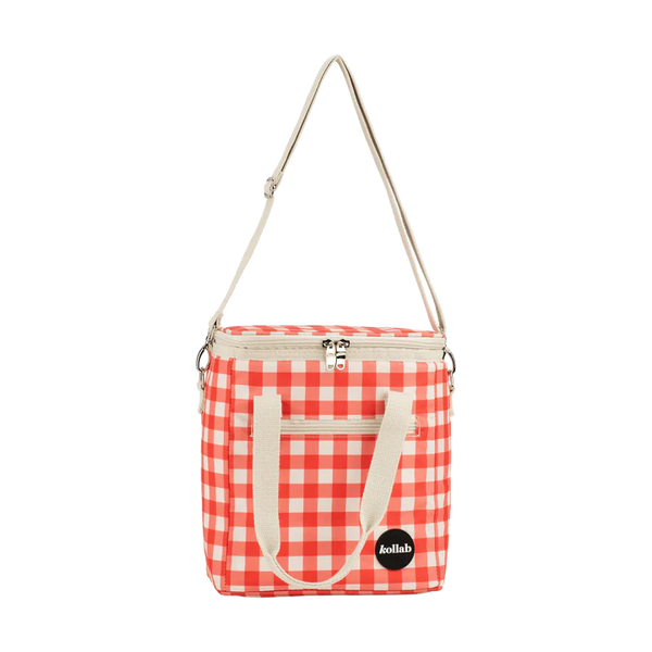 KOLLAB Mini Cooler | Red Check