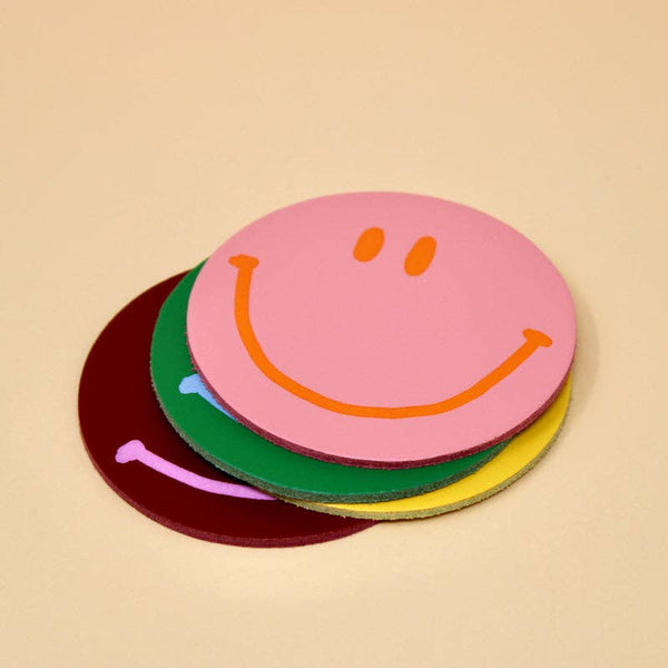 Happy Face Coasters - Set of 4 | Ark Colour Design