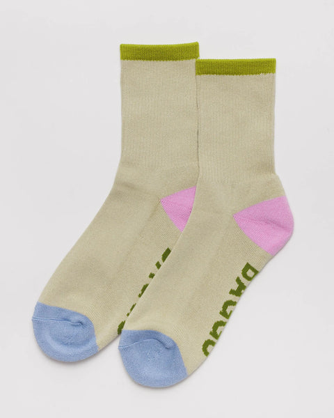 Baggu | Ribbed Socks | STONE MIX