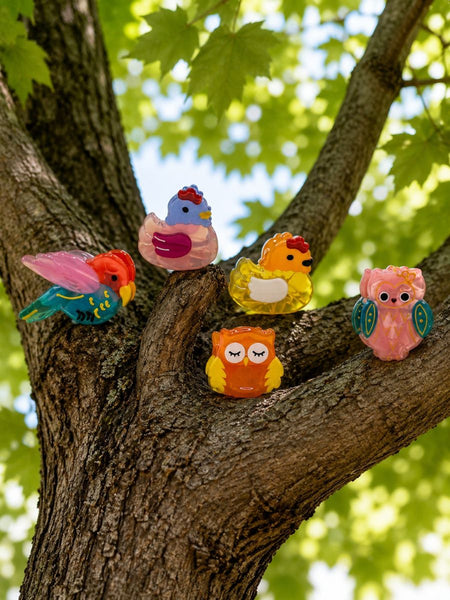 Set of 5 Mini Birds Hair Clip  | Tiger Tree