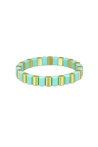 Green Scalloped Tile Bracelet | Tiger Tree