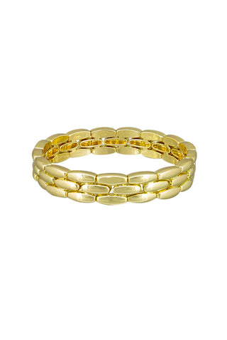 Gold Triple Track Bracelet | Tiger Tree
