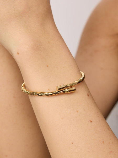 Gold Twisted Wrap Bracelet  | Tiger Tree