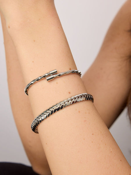 Silver Twisted Wrap Bracelet  | Tiger Tree