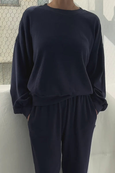 Pointelle Core Sweatshirt - Black | Le Bon Shoppe