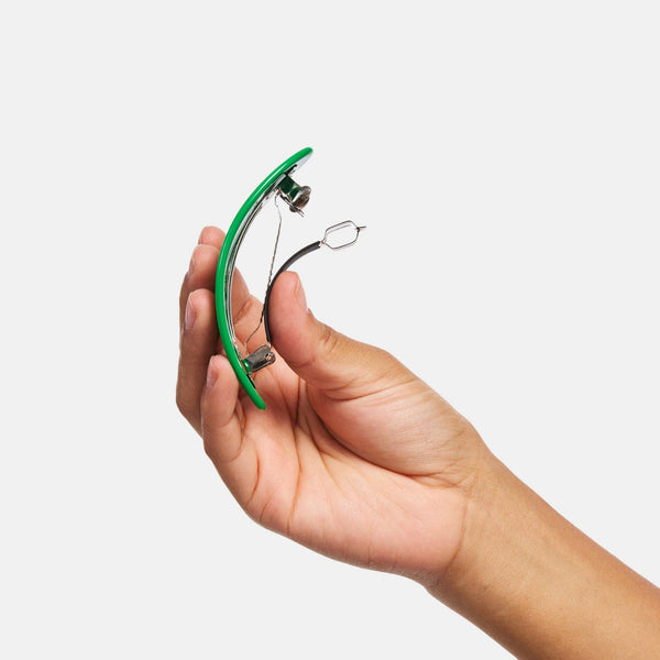 Oval Barrette in Kelly | Chunks